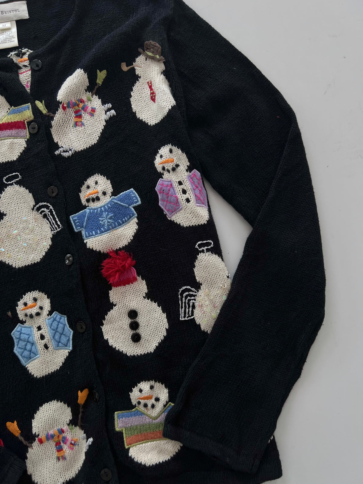 Susan Bristol Embroidered Christmas Sweater-Bust 40