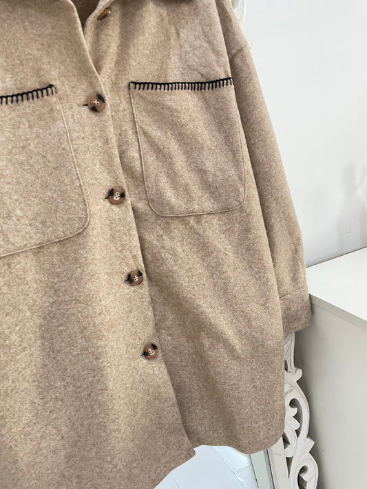 Zara Thick Warm Shacket-Chest 44