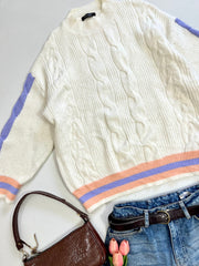 Bling Bling Cable Knit Soft Sweater - Bust 44 to 46