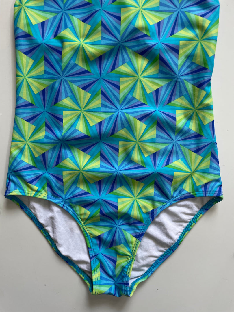 SPEEDO CHRYSOCOLLA BLUE & GREEN SWIMWEAR - BUST 28 TO 30