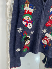 Tiara Embroidered Christmas Sweater-Bust 48