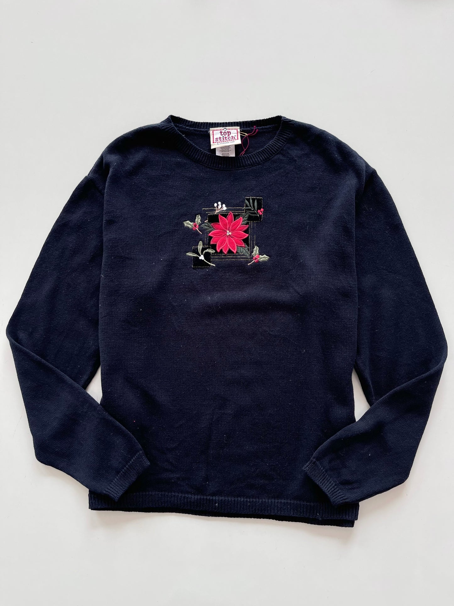 Top Stitch Vintage Embroidered Sweater-Bust 50