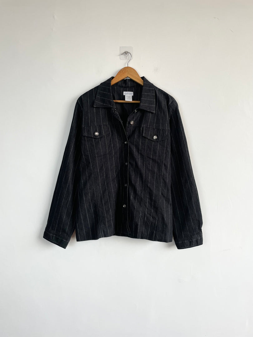 Capture Pinstripe Cotton Shirt-Bust 46