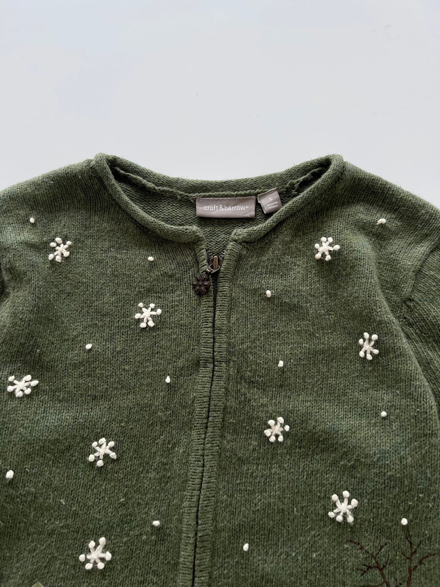 Croft&Barrow Embroidered Christmas Sweater-Bust 38