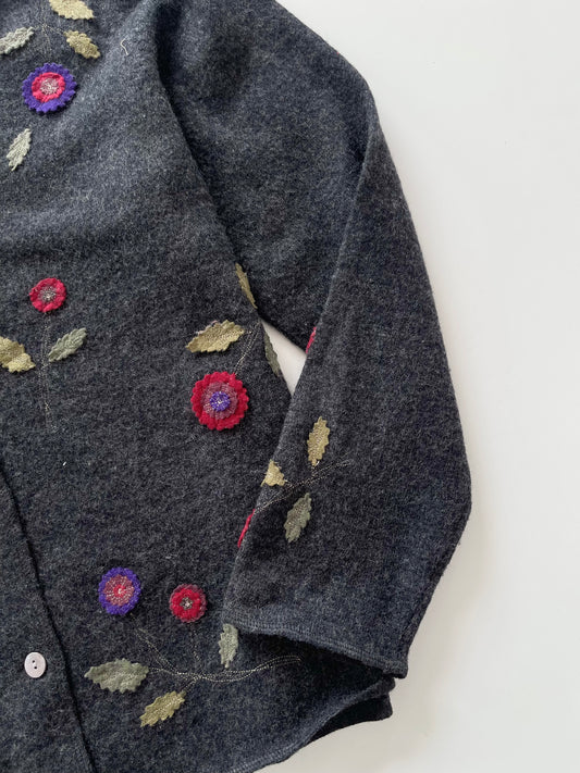 The Territory Ahead 100% Wool Embroidered Cardigan-Bust 42