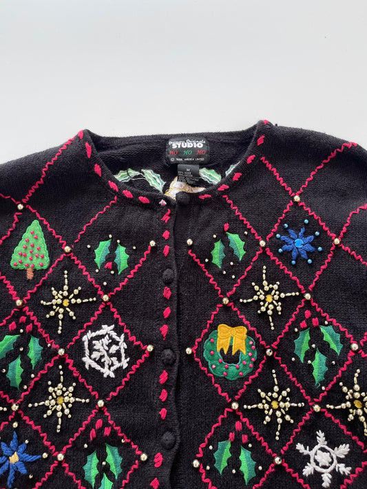 Studio Christmas Hand Embroidered Sweater-Bust 48