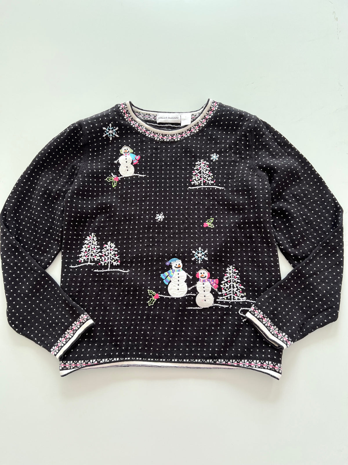 Alfred Dunner Embroidered Christmas Sweater-Bust 46
