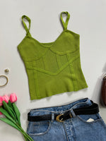 Load image into Gallery viewer, Green Knit Top-Bust 30 to 32
