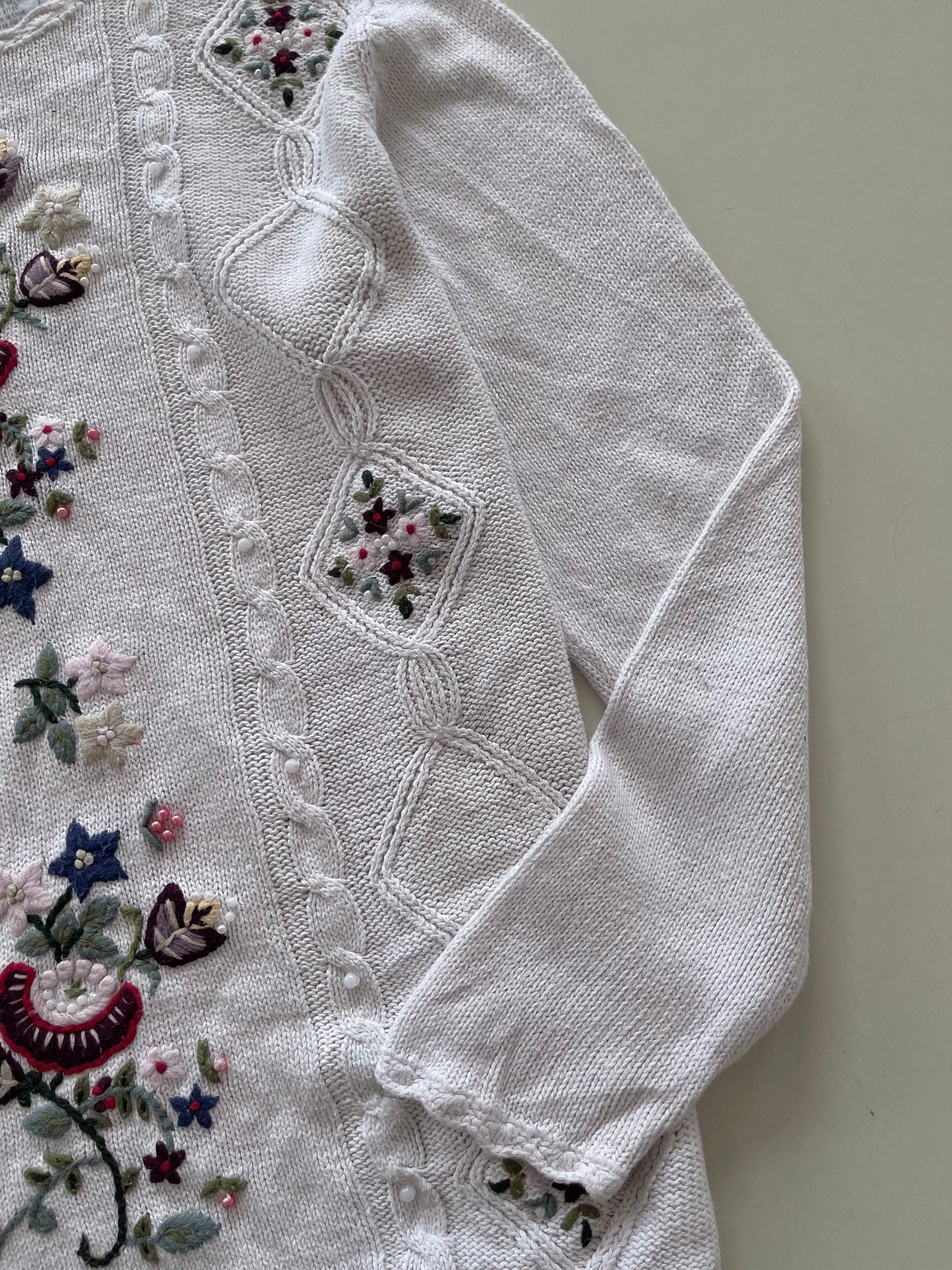 Blair Embroidered Sweater-Bust 46
