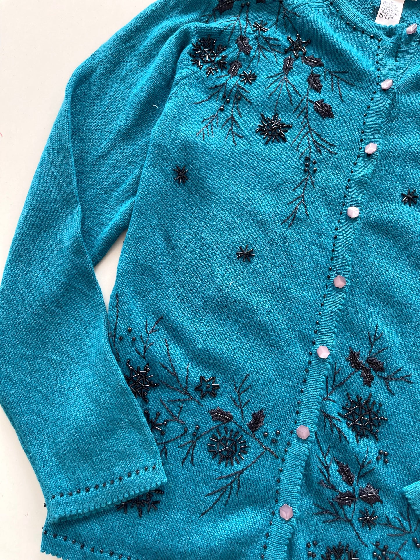 Stitches In Time Embroidered Sweater-Bust 42