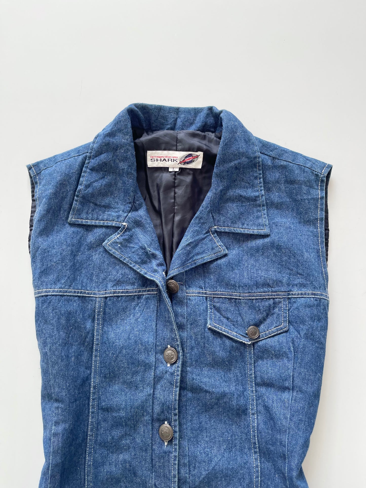 Shark Denim Jacket-Bust 40