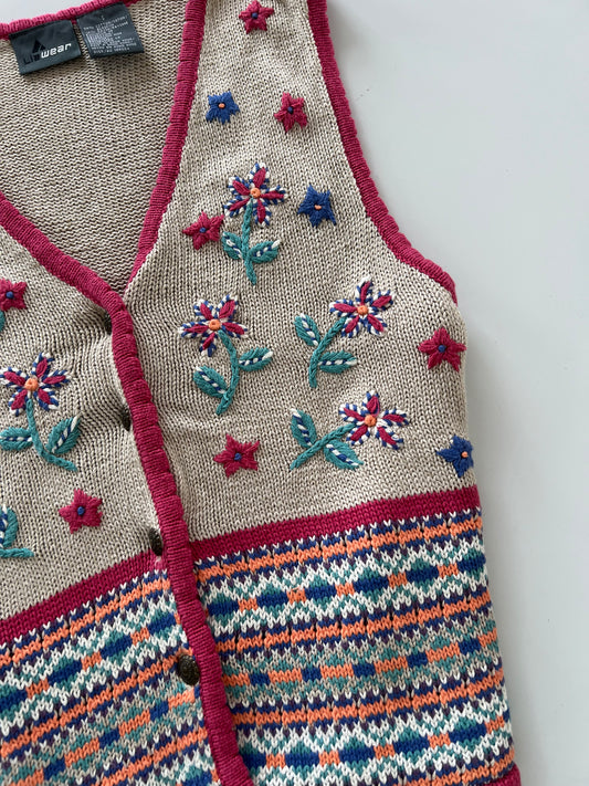 Liz Wear Embroidered Sweater-Bust 40