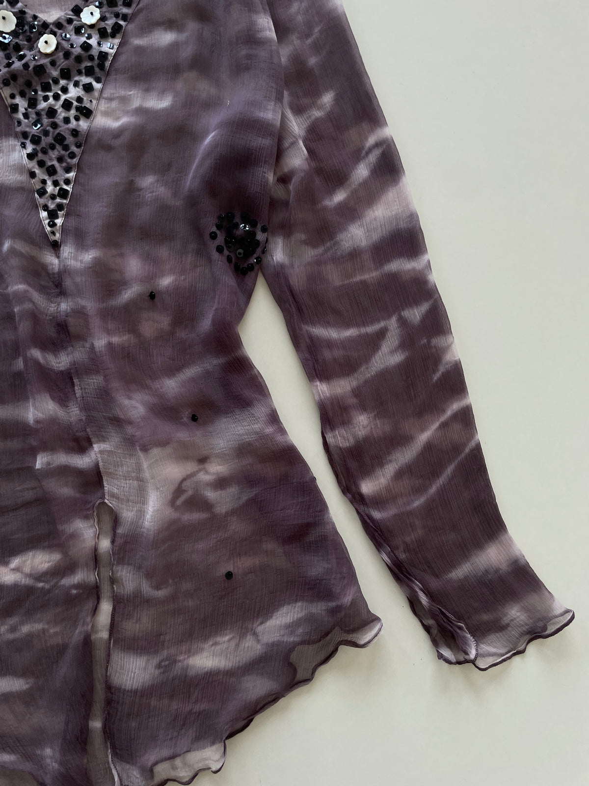 100% Viscose Sheer Vintage Top-Bust 42