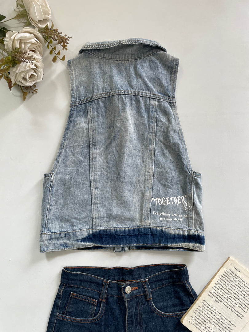 Denim Vest-Bust 32