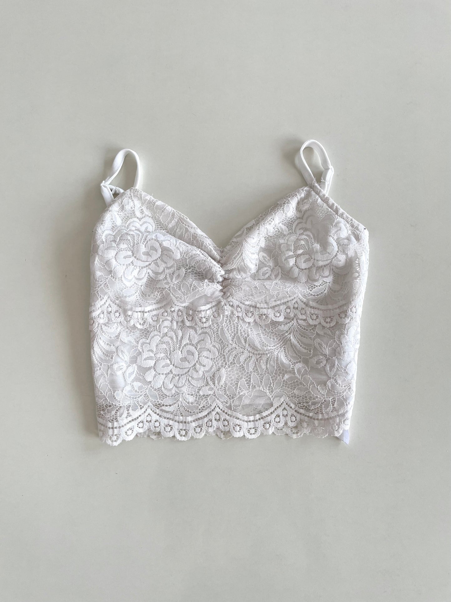 White Lace Top-Bust 32 to 34