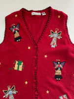 Load image into Gallery viewer, Victoria Jones Embroidered Christmas Sweater Vest-Bust 46

