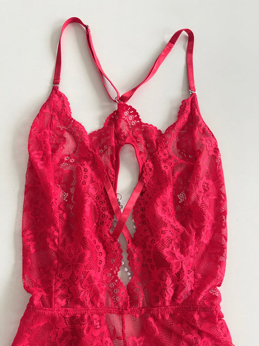 Sheer Lace Bodysuit-Bust 44 to 46