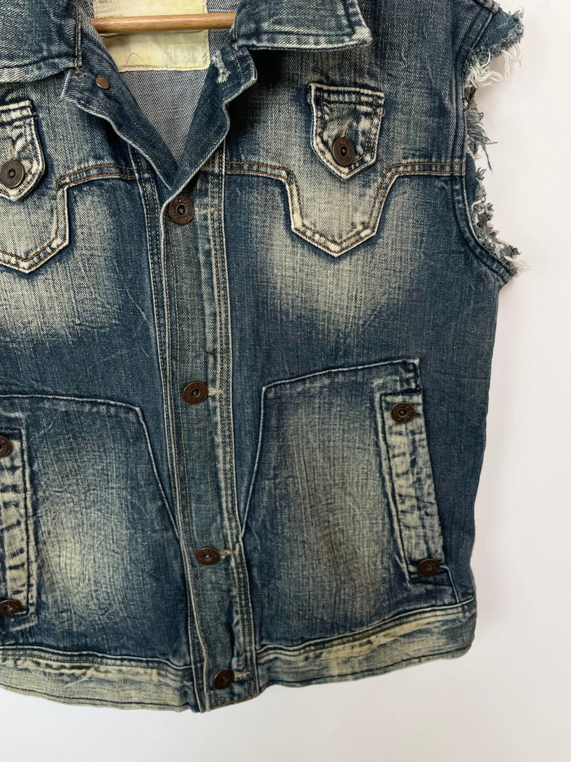 Vintage Denim Vest-Bust 44