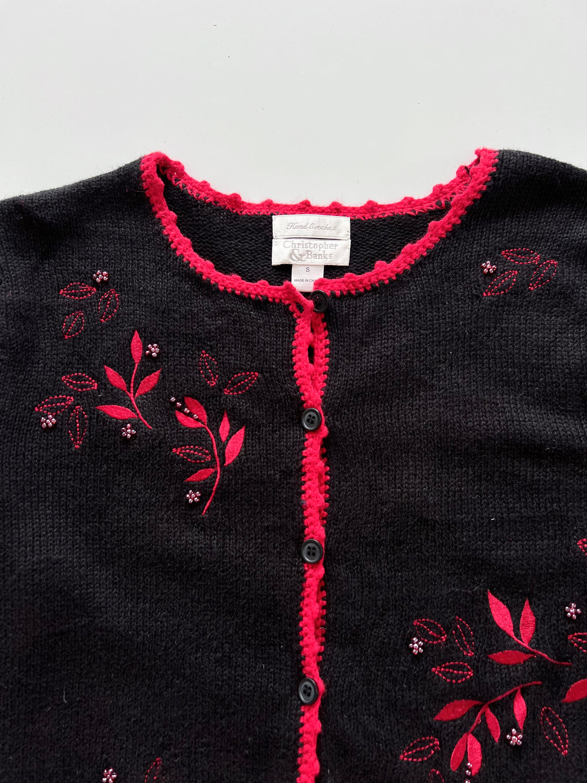 Christopher&Banks Embroidered Cardigan Sweater-Bust 40