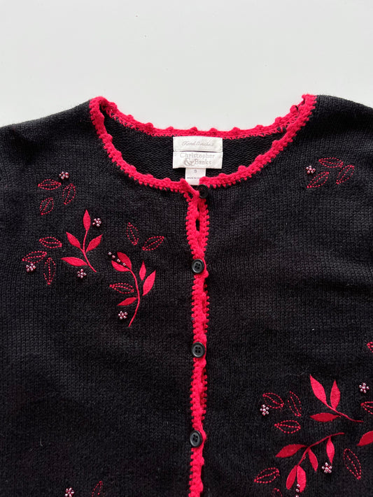 Christopher&Banks Embroidered Cardigan Sweater-Bust 40
