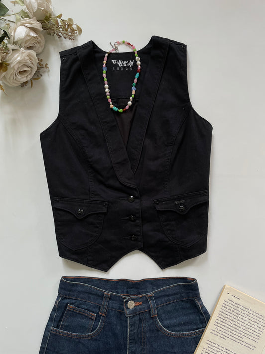 Vintage Denim Waistcoat-Bust 36