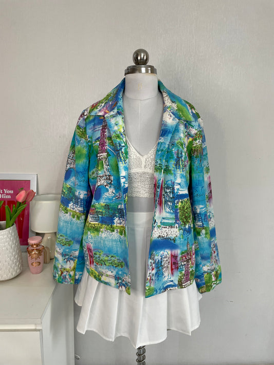 COLDWATER CREEK LINEN BLAZER - BUST 40