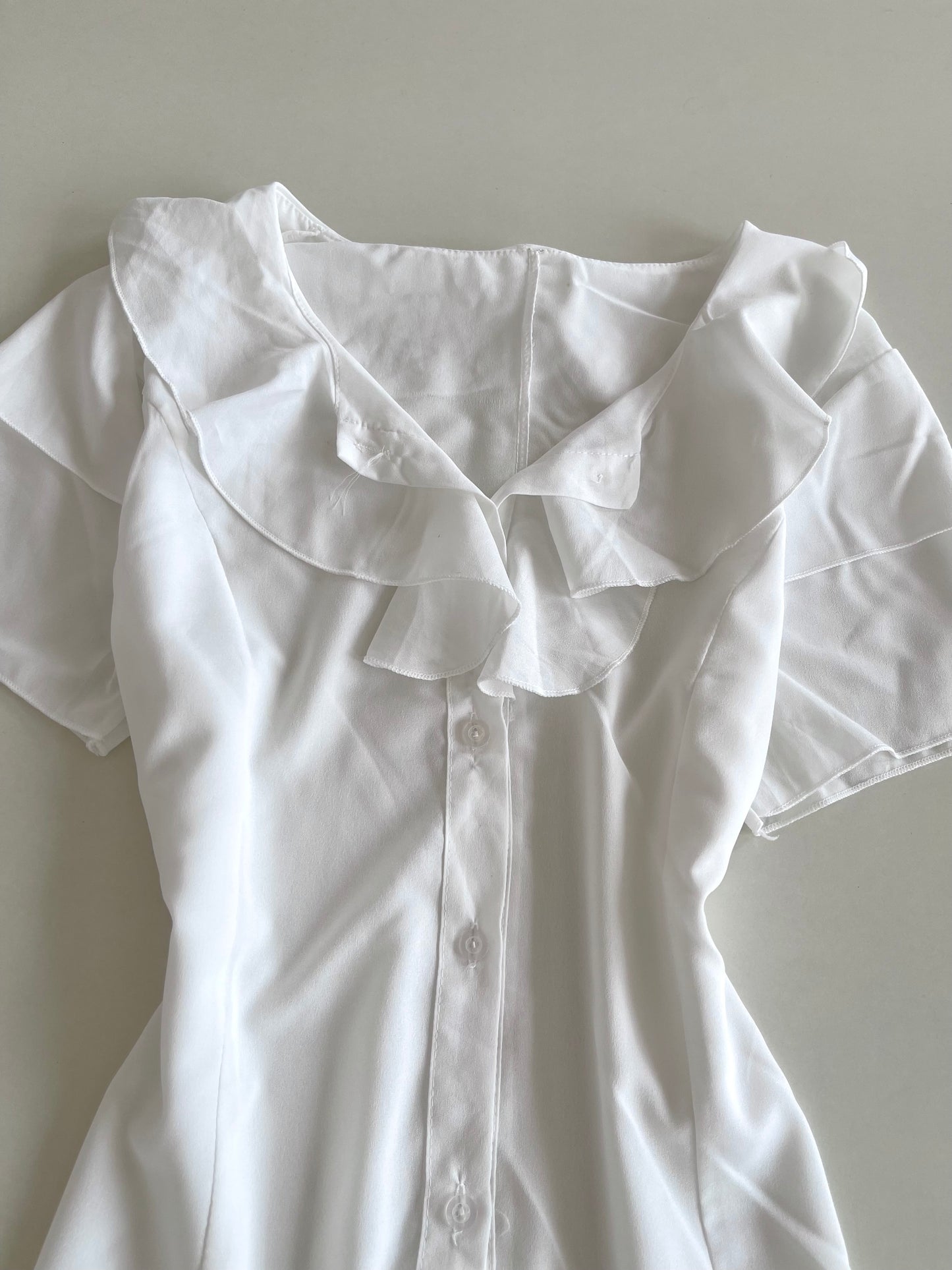 Ruffle Sheer Top-Bust 38
