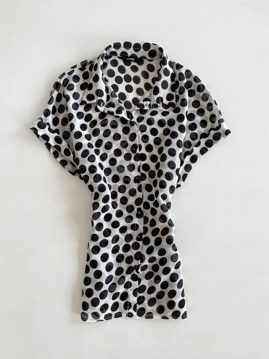 George Polka Dot Sheer Shirt-Bust 42