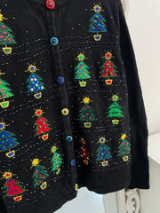 Embroidered Christmas Sweater-Bust 44