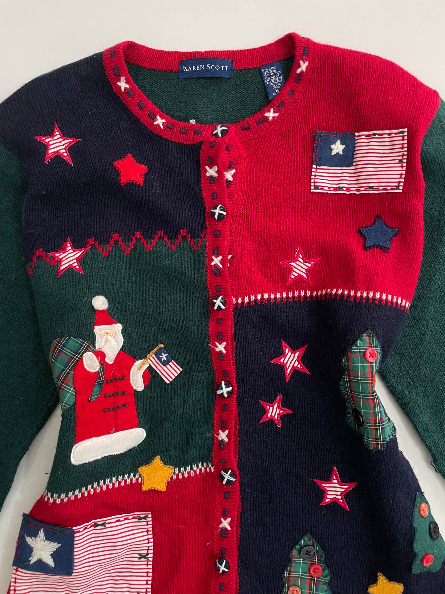 Karen Scott Christmas Sweater-Bust 40