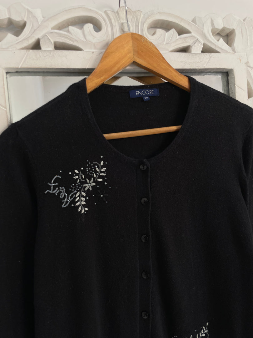 Encore Embroidered Vintage Sweater-Bust 46