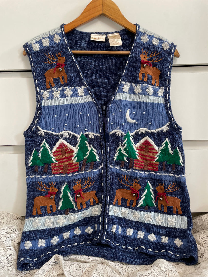 Bobbie Brooks Vintage Christmas Sweater Vest-Bust 40