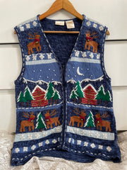 Bobbie Brooks Vintage Christmas Sweater Vest-Bust 40