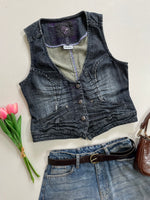 Load image into Gallery viewer, Authentie Philosophy Denim Waistcoat - Bust 38
