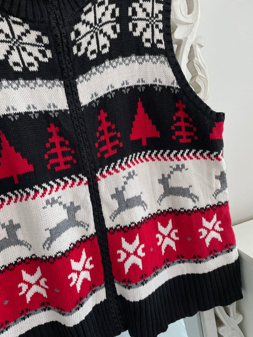Christopher & Banks Christmas Sweater Vest-Bust 44