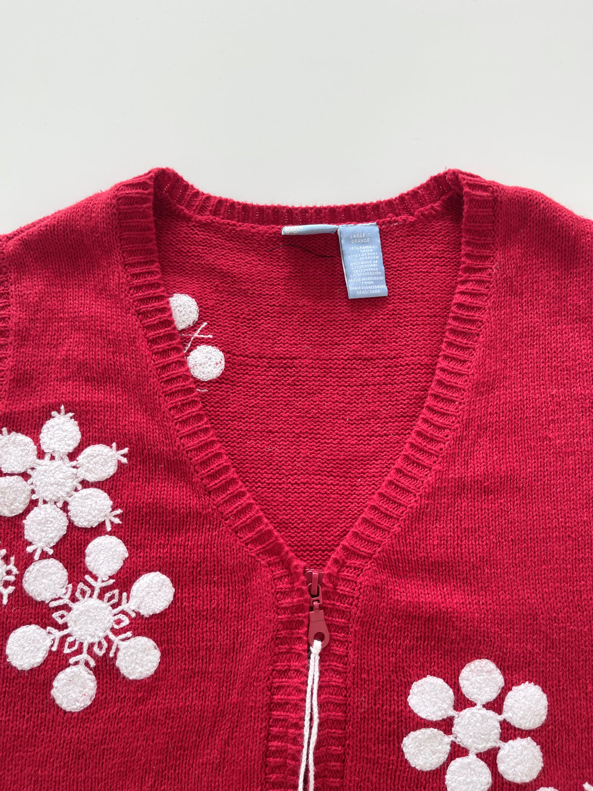 Holiday Editions Embroidered Christmas Vest Sweater-Bust 44