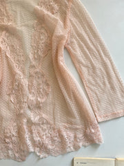 Sheer Lace Top-Bust 34