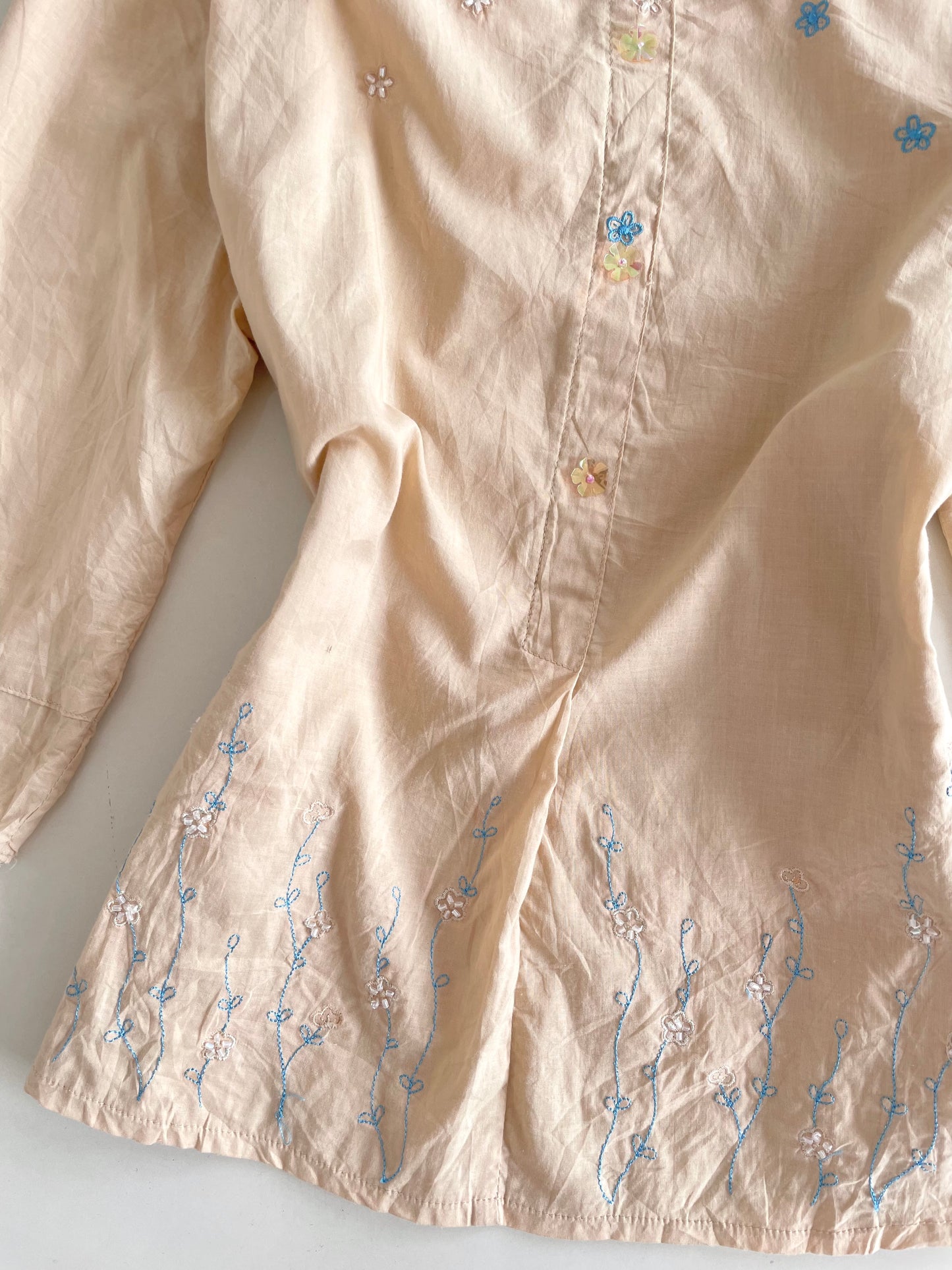 Embroidered Vintage Top-Bust 40