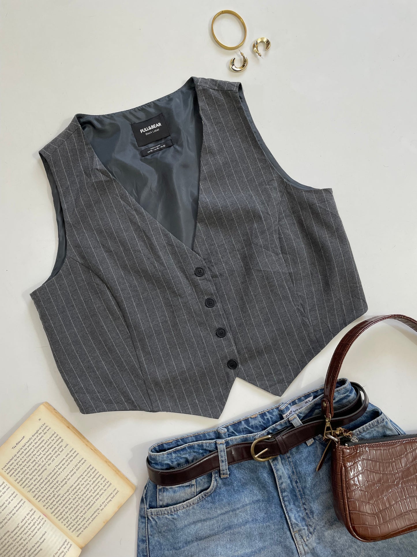 Pull&Bear Pinstripe Waistcoat - Bust 40