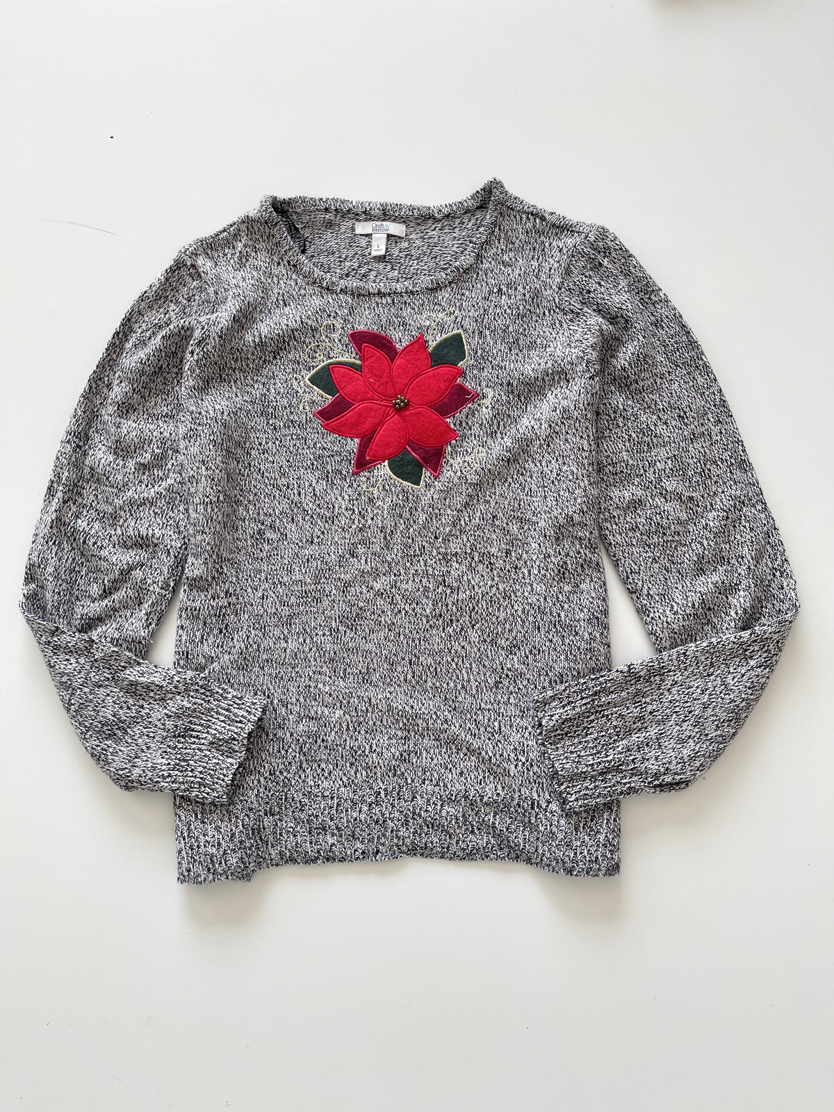 Croft&Barrow Embroidered Sweater-Bust 42