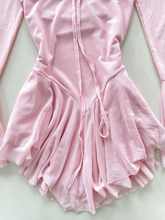 Powder Pink Asymmetric Dress-Bust 32 to 34