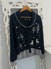 Crystal Kobe Embroidered Sweater-Bust 40