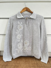 Alfred Dunner Embroidered Vintage Sweater-Bust 38