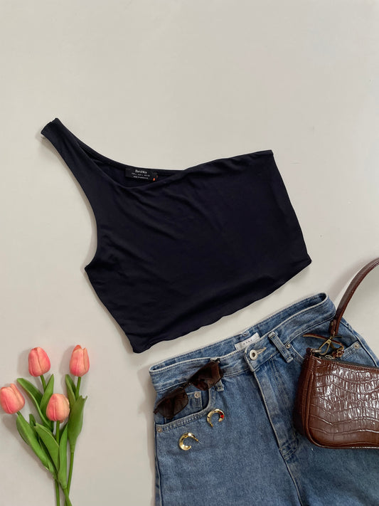 BERSHKA ONE SHOULDER TOP - BUST 34 to 38