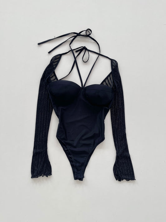 Shimmer Halter Bodysuit-Bust 38 to 40