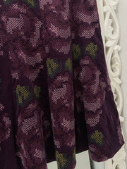 Cortefiel Vintage Embroidered Corduroy Skirt-Waist 30