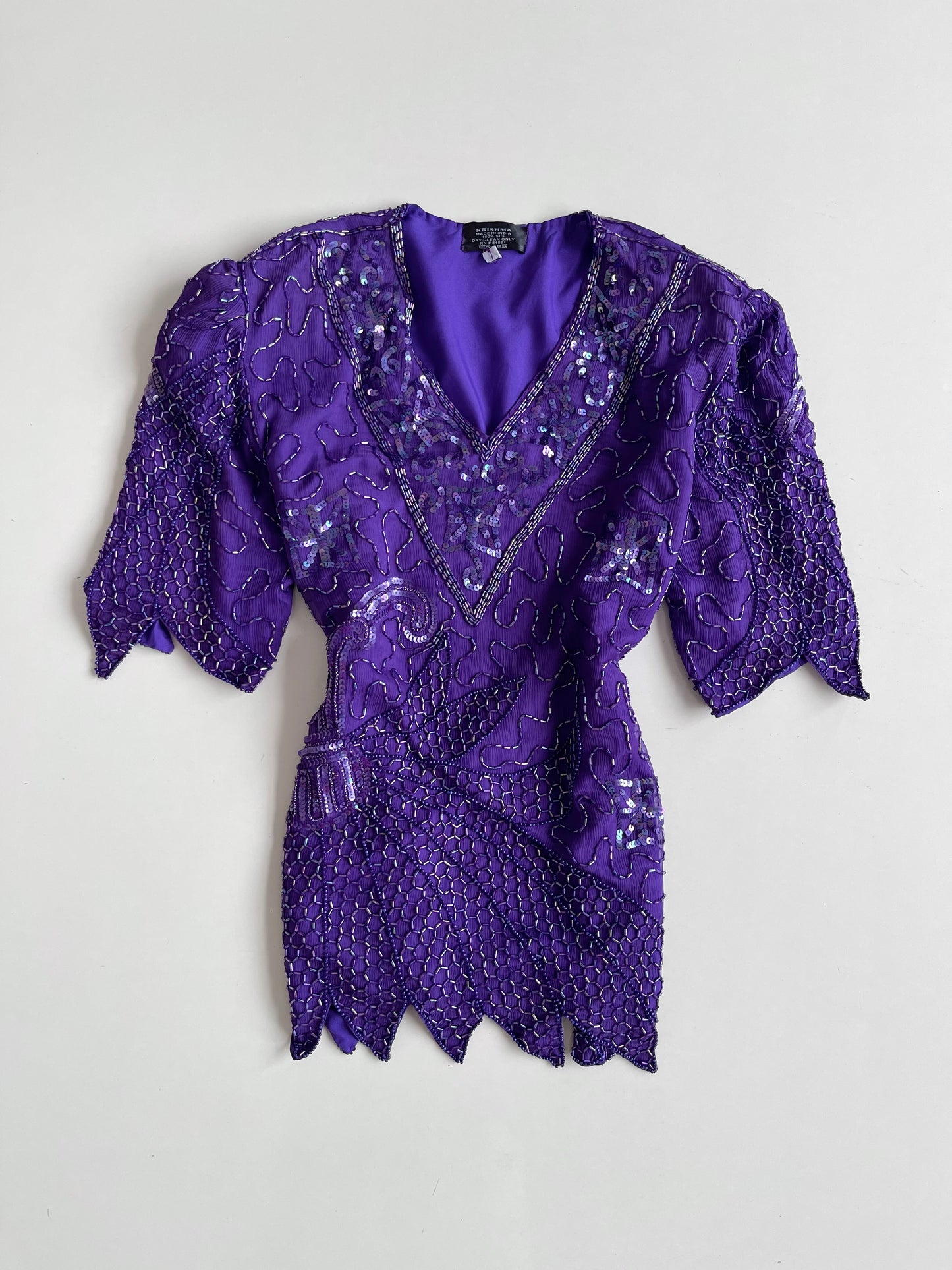 Krishma 100% Silk Heavily Hand Embroidered Top-Bust 42