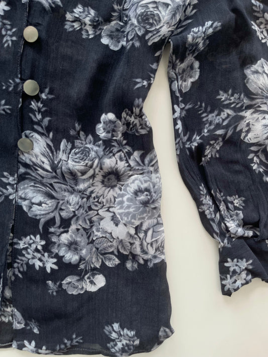Floral Sheer Vintage Shirt-Bust 40