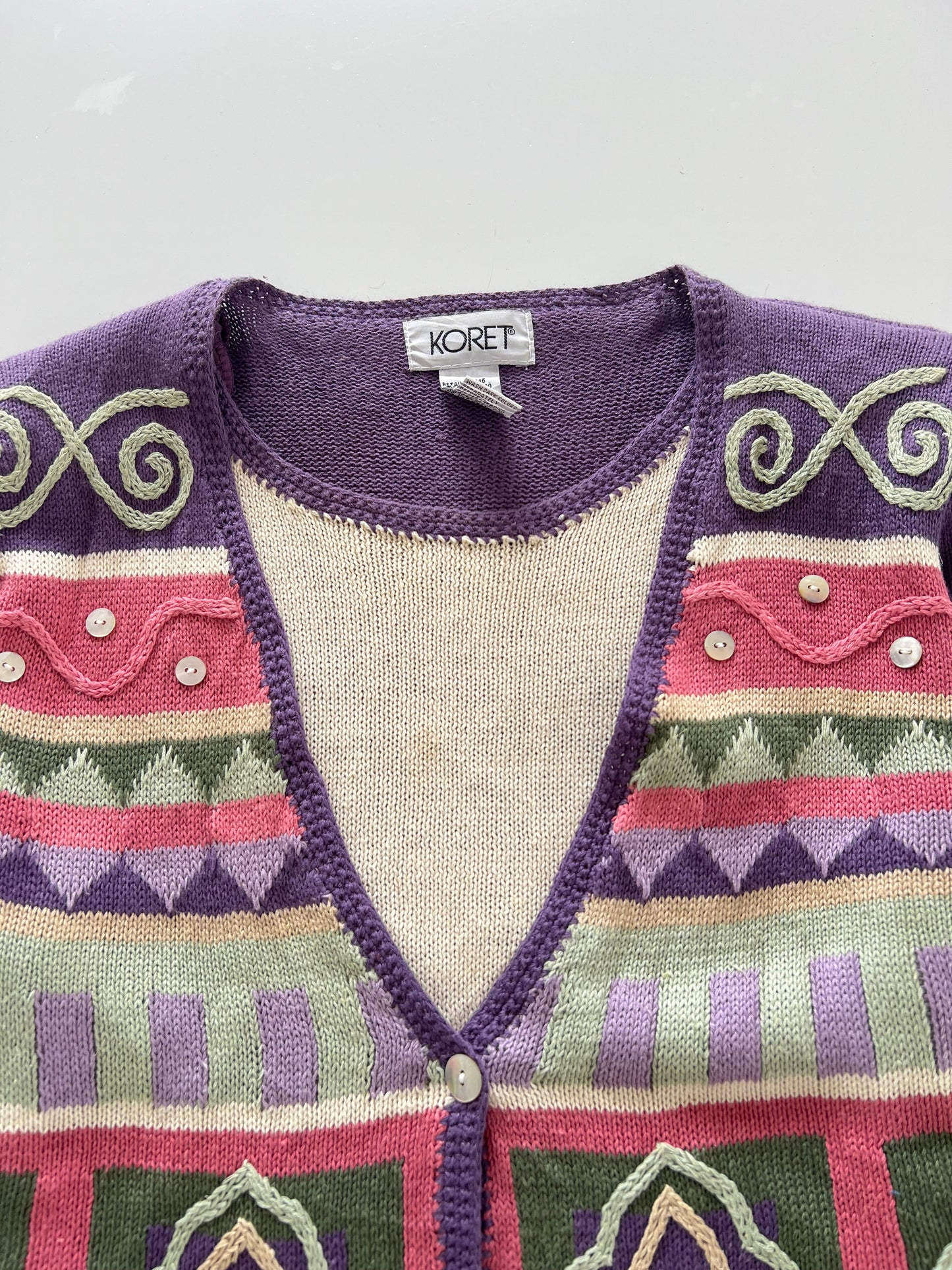 Koret Embroidered Sweater-Bust 38