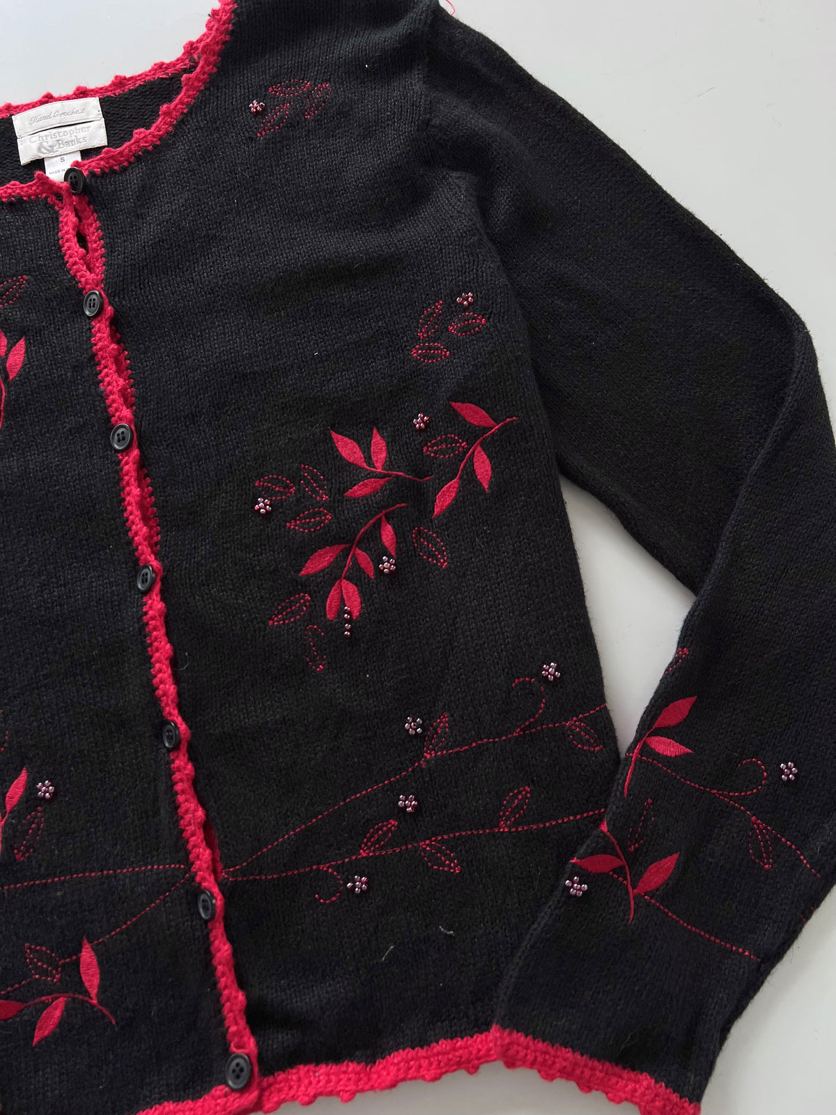 Christopher&Banks Embroidered Cardigan Sweater-Bust 40